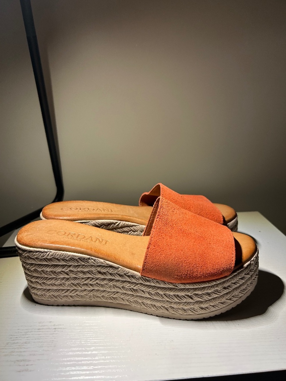 Cordani Platform Suede Slides